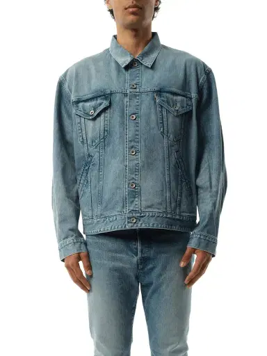 DOUBLET Care Denim Jacket in Indigo Blue | Thumbnail 1