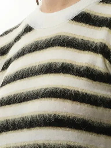 Marni Mohair Stripe Sweater in Light Alabaster White | Thumbnail 2