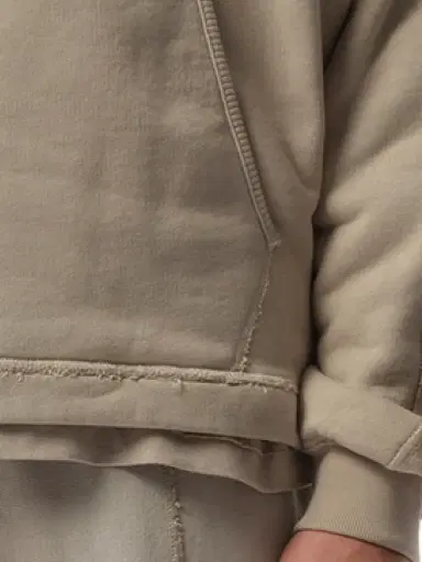 Represent Step Hem Hoodie in Oat Brown | Thumbnail 2