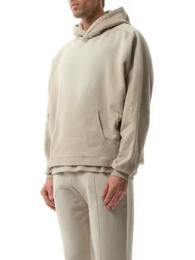 Represent Step Hem Hoodie in Oat Brown | Thumbnail 5
