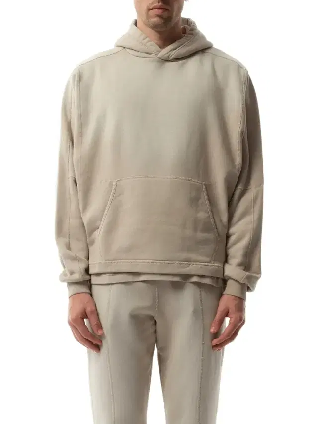 Represent Step Hem Hoodie in Oat Brown