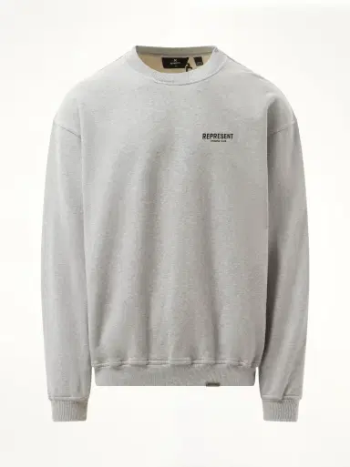 Represent Represent Owners Club Sweatshirt in Ash Grey/black Grey | Thumbnail 3
