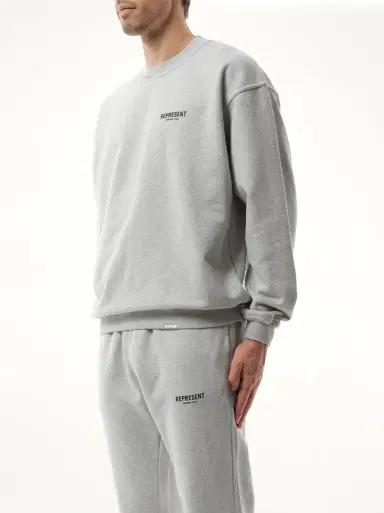Represent Represent Owners Club Sweatshirt in Ash Grey/black Grey | Thumbnail 5