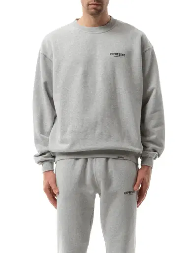 Represent Represent Owners Club Sweatshirt in Ash Grey/black Grey | Thumbnail 1