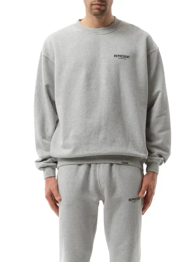 Represent Represent Owners Club Sweatshirt in Ash Grey/black Grey