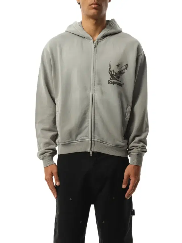 Represent Spirits of Summer Zip Hoodie in Mist Grey