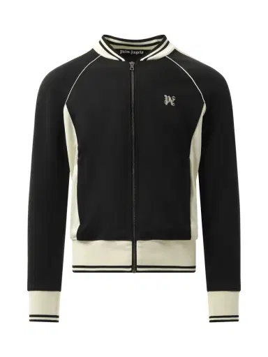 Palm Angels New Monogram Track Jacket in Black/off White Black | Thumbnail 3 Palm Angels New Monogram Track Jacket in Black/off White Black | Thumbnail 3
