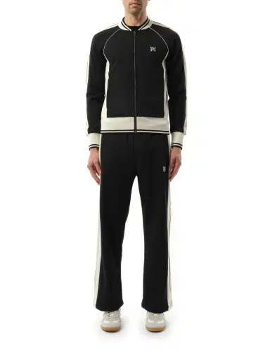 Palm Angels New Monogram Track Jacket in Black/off White Black | Thumbnail 4 Palm Angels New Monogram Track Jacket in Black/off White Black | Thumbnail 4