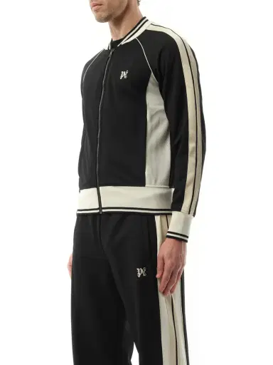 Palm Angels New Monogram Track Jacket in Black/off White Black | Thumbnail 5 Palm Angels New Monogram Track Jacket in Black/off White Black | Thumbnail 5