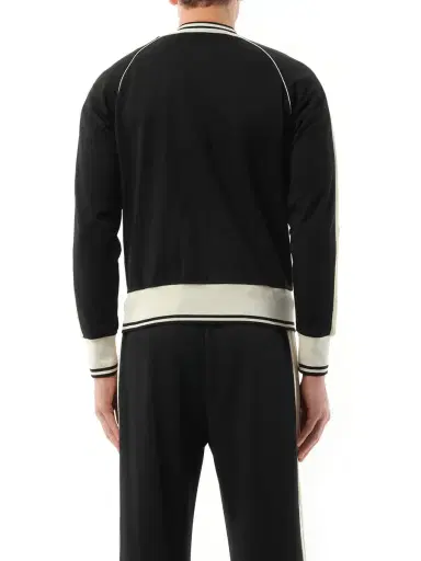 Palm Angels New Monogram Track Jacket in Black/off White Black | Thumbnail 6 Palm Angels New Monogram Track Jacket in Black/off White Black | Thumbnail 6