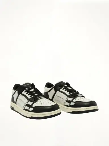 AMIRI Skeleton Low Top Sneaker in Black/white | Thumbnail 3