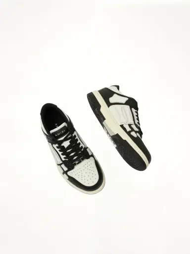 AMIRI Skeleton Low Top Sneaker in Black/white | Thumbnail 4