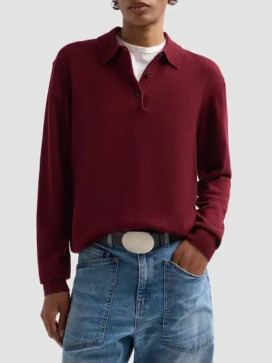 Nili Lotan Women's Jovan Cashmere Polo Sweater | Thumbnail 4