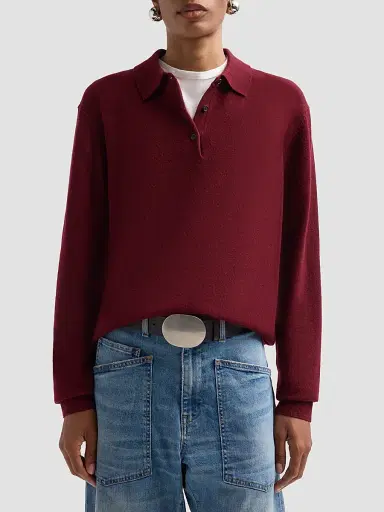 Nili Lotan Women's Jovan Cashmere Polo Sweater | Thumbnail 5