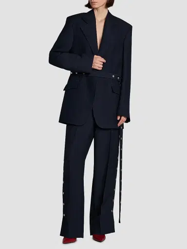 Stella McCartney Women's Stud-Belted Oversized Blazer | Thumbnail 2 Stella McCartney Women's Stud-Belted Oversized Blazer | Thumbnail 2