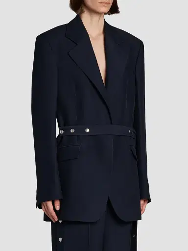 Stella McCartney Women's Stud-Belted Oversized Blazer | Thumbnail 4 Stella McCartney Women's Stud-Belted Oversized Blazer | Thumbnail 4