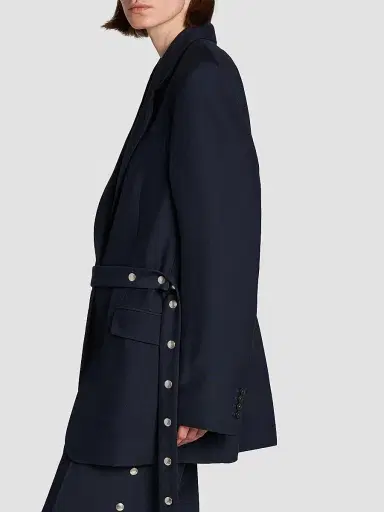 Stella McCartney Women's Stud-Belted Oversized Blazer | Thumbnail 6 Stella McCartney Women's Stud-Belted Oversized Blazer | Thumbnail 6