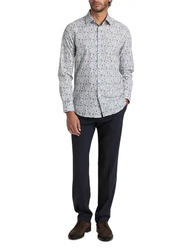 Paul Smith Men's Floral Cotton Regular-Fit Shirt | Thumbnail 2 Paul Smith Men's Floral Cotton Regular-Fit Shirt | Thumbnail 2