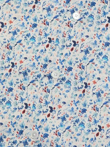 Paul Smith Men's Floral Cotton Regular-Fit Shirt | Thumbnail 7 Paul Smith Men's Floral Cotton Regular-Fit Shirt | Thumbnail 7