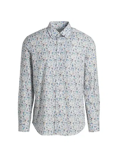 Paul Smith Men's Floral Cotton Regular-Fit Shirt | Thumbnail 1 Paul Smith Men's Floral Cotton Regular-Fit Shirt | Thumbnail 1