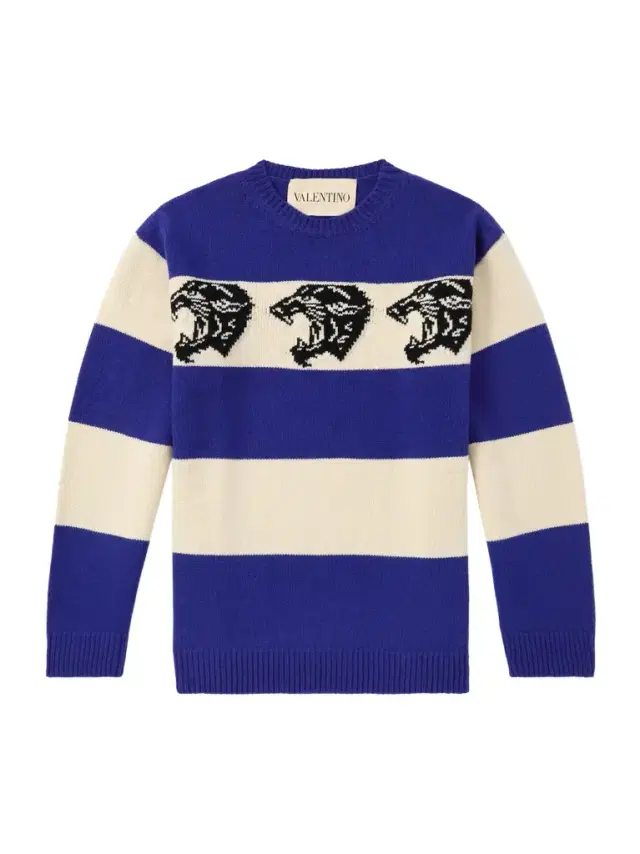 Valentino Garavani Striped Jacquard-Knit Wool Sweater