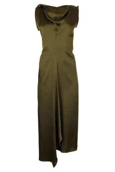 Victoria Beckham Draped Tailored Midi Dress | Thumbnail 1 Victoria Beckham Draped Tailored Midi Dress | Thumbnail 1