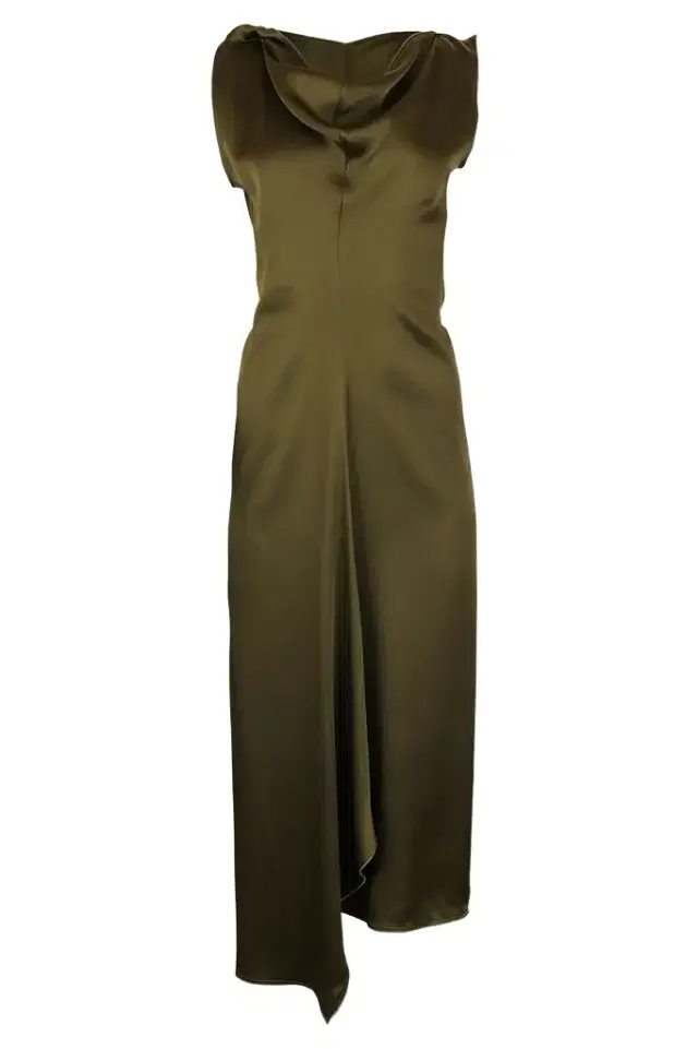 Victoria Beckham Draped Tailored Midi Dress