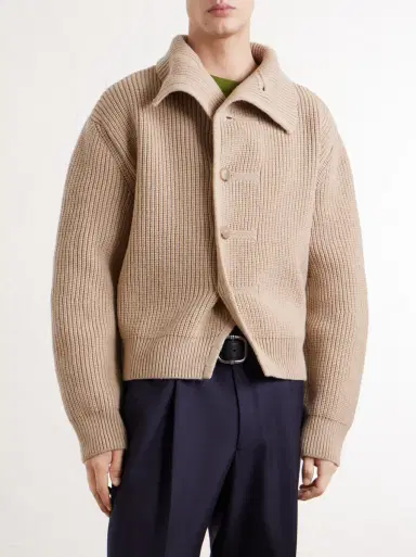 Dries Van Noten Ribbed Wool Cardigan | Thumbnail 3 Dries Van Noten Ribbed Wool Cardigan | Thumbnail 3
