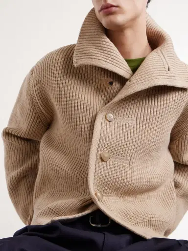 Dries Van Noten Ribbed Wool Cardigan | Thumbnail 5 Dries Van Noten Ribbed Wool Cardigan | Thumbnail 5
