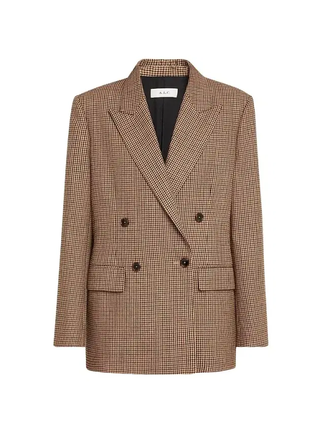 A.L.C. Women's Calla Checked Wool Tailored Jacket