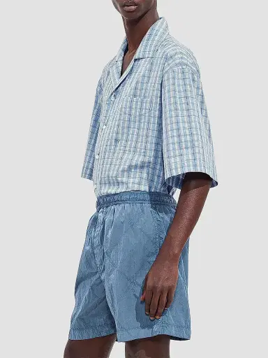 Bottega Veneta Men's Intrecciato Crinkled Swim Shorts | Thumbnail 3