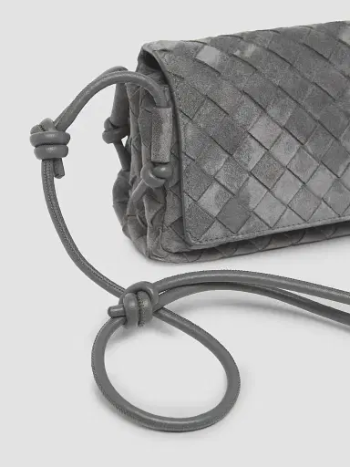 Bottega Veneta Women's Notturno Intrecciato Suede Pouch | Thumbnail 6 Bottega Veneta Women's Notturno Intrecciato Suede Pouch | Thumbnail 6