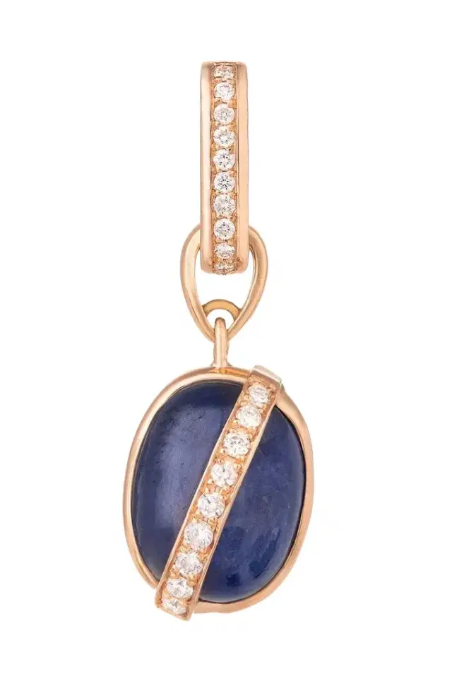 CLARA CHEHAB Blue Sapphire Diamond Liberté Charm