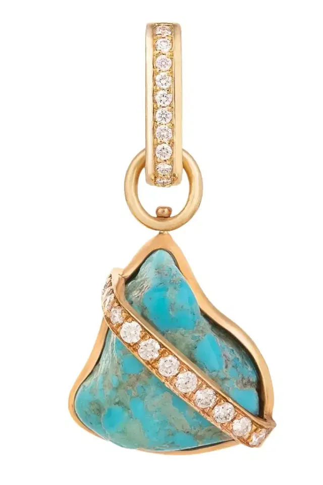 CLARA CHEHAB Diamond Turquoise Medium Liberté Charm