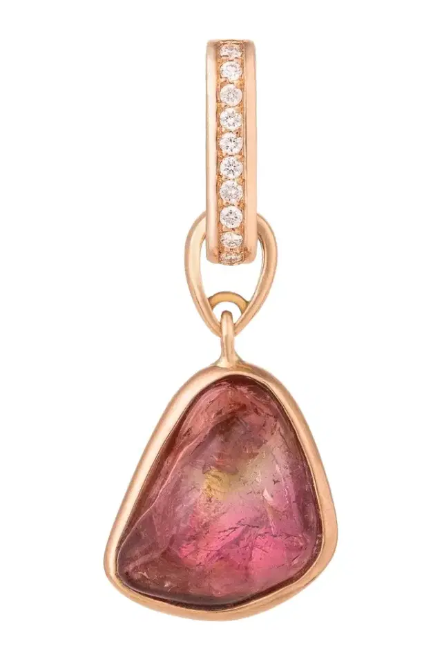 CLARA CHEHAB Diamond Watermelon Tourmaline Medium Liberté Charm