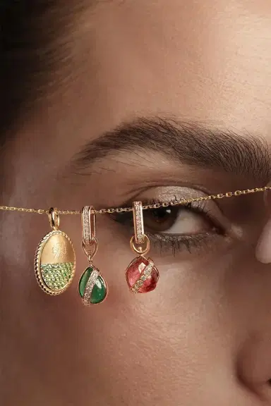 CLARA CHEHAB Emerald Diamond Liberté Charm | Thumbnail 2