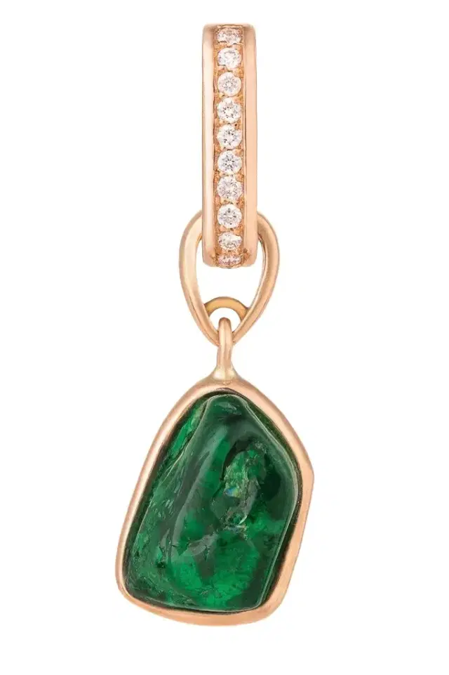 Green Tourmaline Diamond Small Liberté Charm Green Tourmaline Diamond Small Liberté Charm