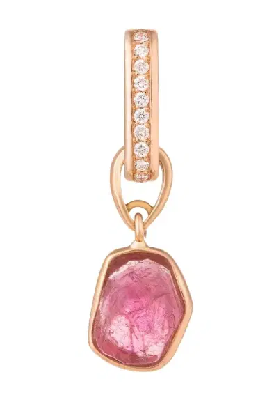 CLARA CHEHAB Pink Tourmaline Diamond Small Liberté Charm | Thumbnail 1 CLARA CHEHAB Pink Tourmaline Diamond Small Liberté Charm | Thumbnail 1
