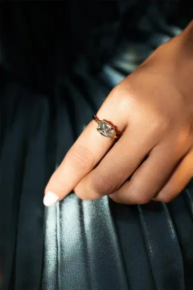 CLARA CHEHAB Sapphire Aquamarine Small Elemental Ring | Thumbnail 3 CLARA CHEHAB Sapphire Aquamarine Small Elemental Ring | Thumbnail 3