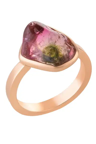 CLARA CHEHAB Watermelon Tourmaline Small Genesis Ring | Thumbnail 1