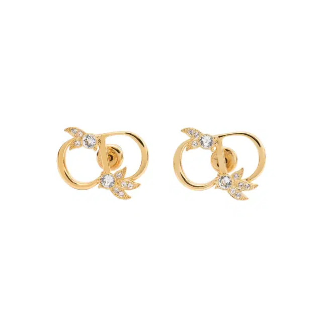 Dior CD Mini Lily Stud Earrings