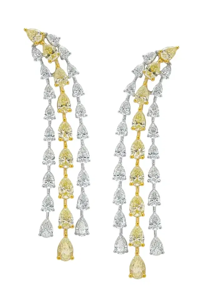 ARZANO Diamond Triple Row Earrings