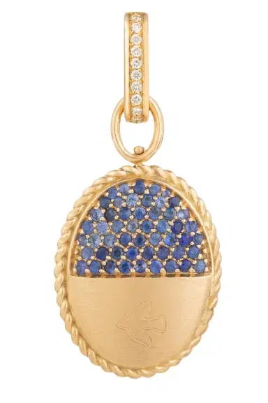 CLARA CHEHAB Blue Sapphire Diamond Medium Liberté Rope Charm | Thumbnail 1 CLARA CHEHAB Blue Sapphire Diamond Medium Liberté Rope Charm | Thumbnail 1