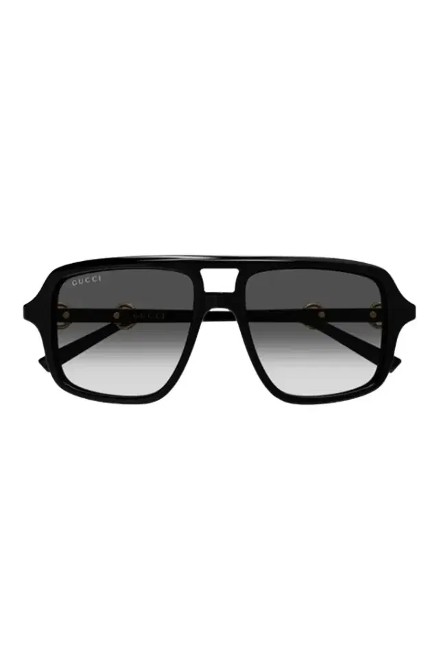 Gucci Navigator Sunglasses - Black Grey