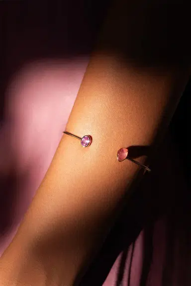 CLARA CHEHAB Pink Sapphire Tourmaline Elemental Cuff Bracelet | Thumbnail 2 CLARA CHEHAB Pink Sapphire Tourmaline Elemental Cuff Bracelet | Thumbnail 2
