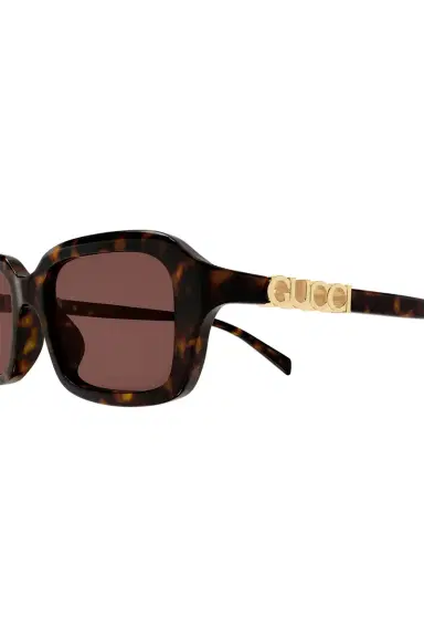 Gucci Rectangle Sunglasses - Havana | Thumbnail 2 Gucci Rectangle Sunglasses - Havana | Thumbnail 2