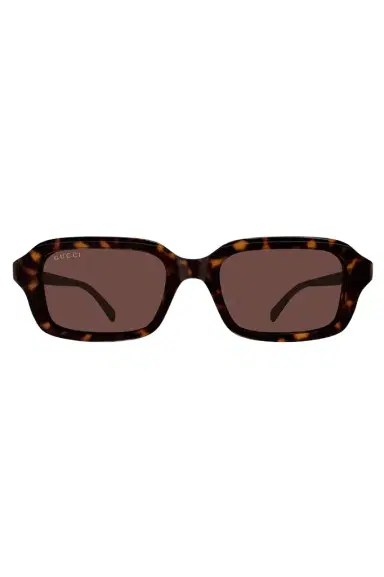 Gucci Rectangle Sunglasses - Havana | Thumbnail 1 Gucci Rectangle Sunglasses - Havana | Thumbnail 1