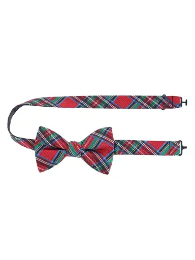 Trafalgar Men's Holiday Nicholas Plaid Bow Tie | Thumbnail 5 Trafalgar Men's Holiday Nicholas Plaid Bow Tie | Thumbnail 5
