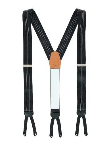 Trafalgar Men Fredrick Center Stripe Formal Suspenders | Thumbnail 1