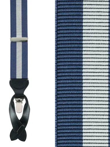 Trafalgar Men Oliver Convertible Striped Suspenders | Thumbnail 3
